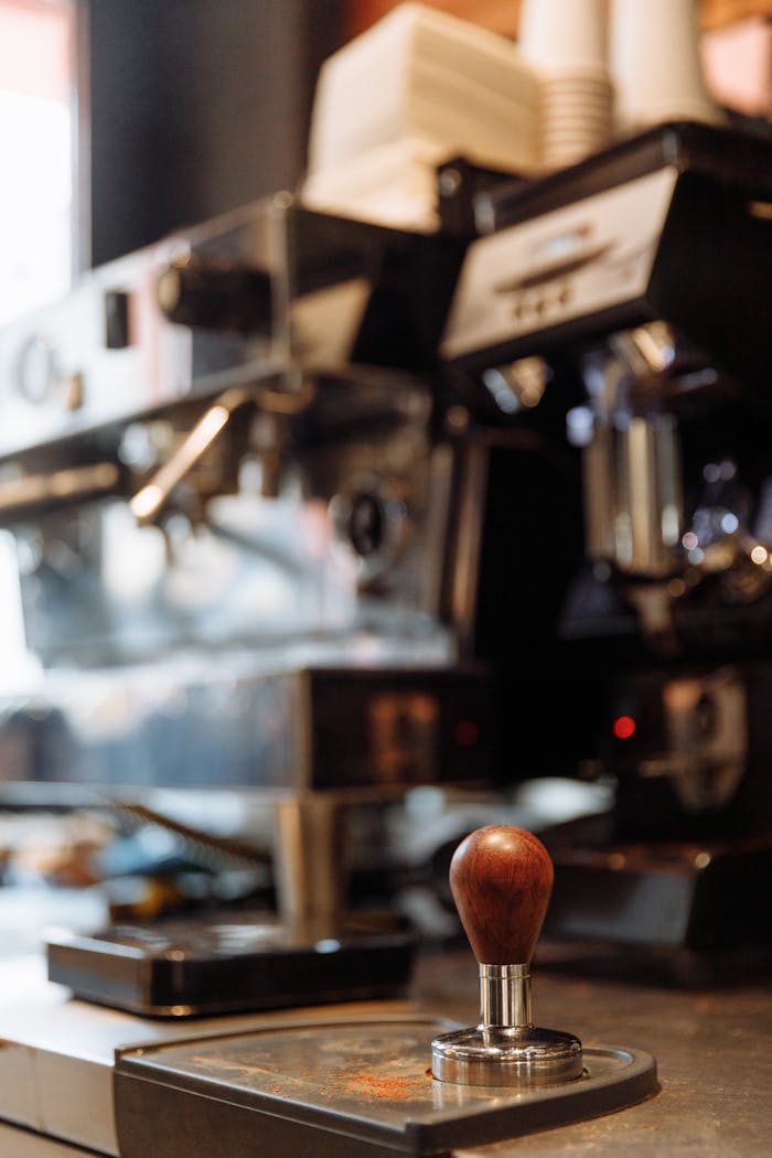 Wooden Shift Knob in a Coffee Shop